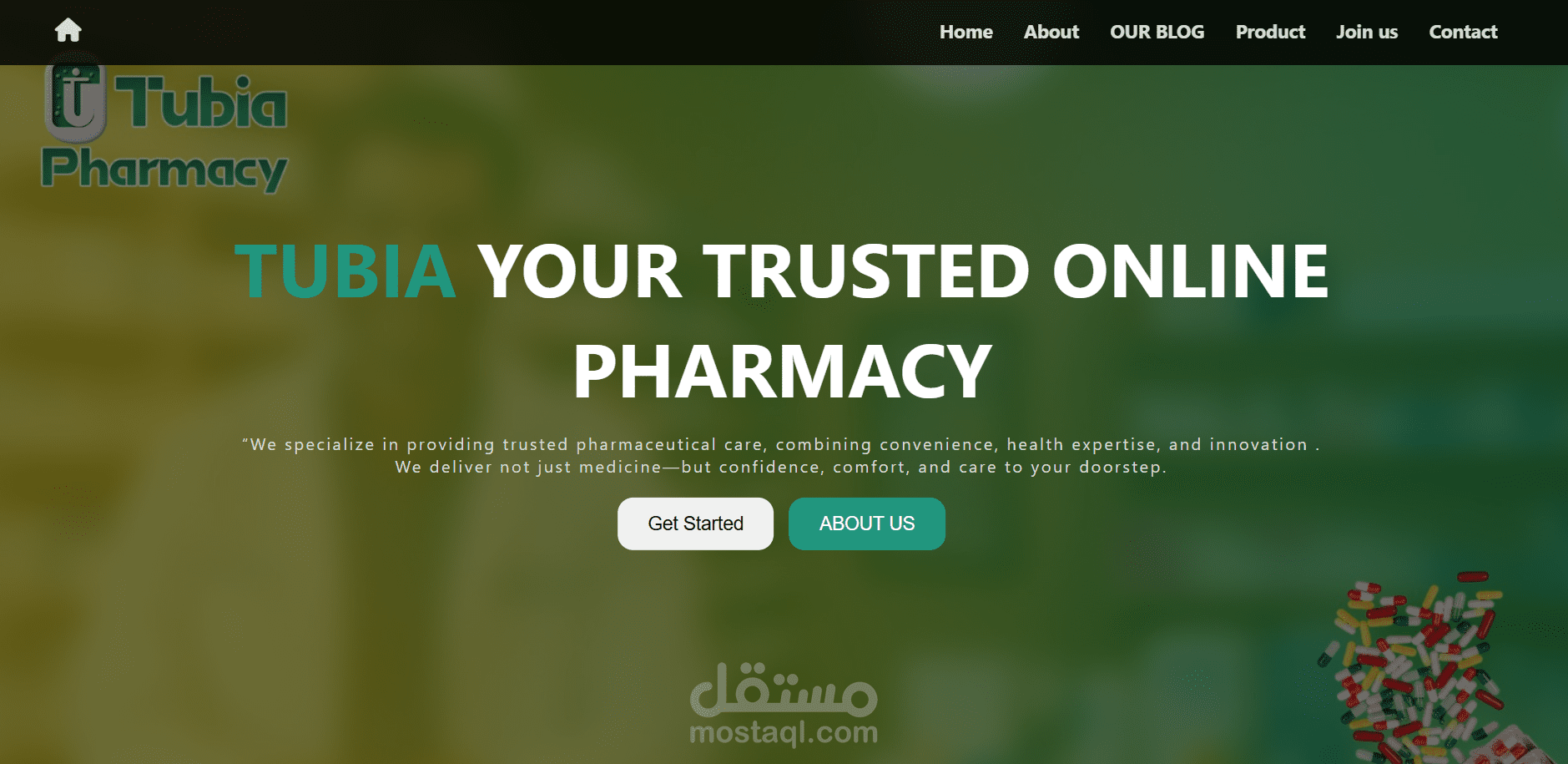 Tubia Pharmacy Website
