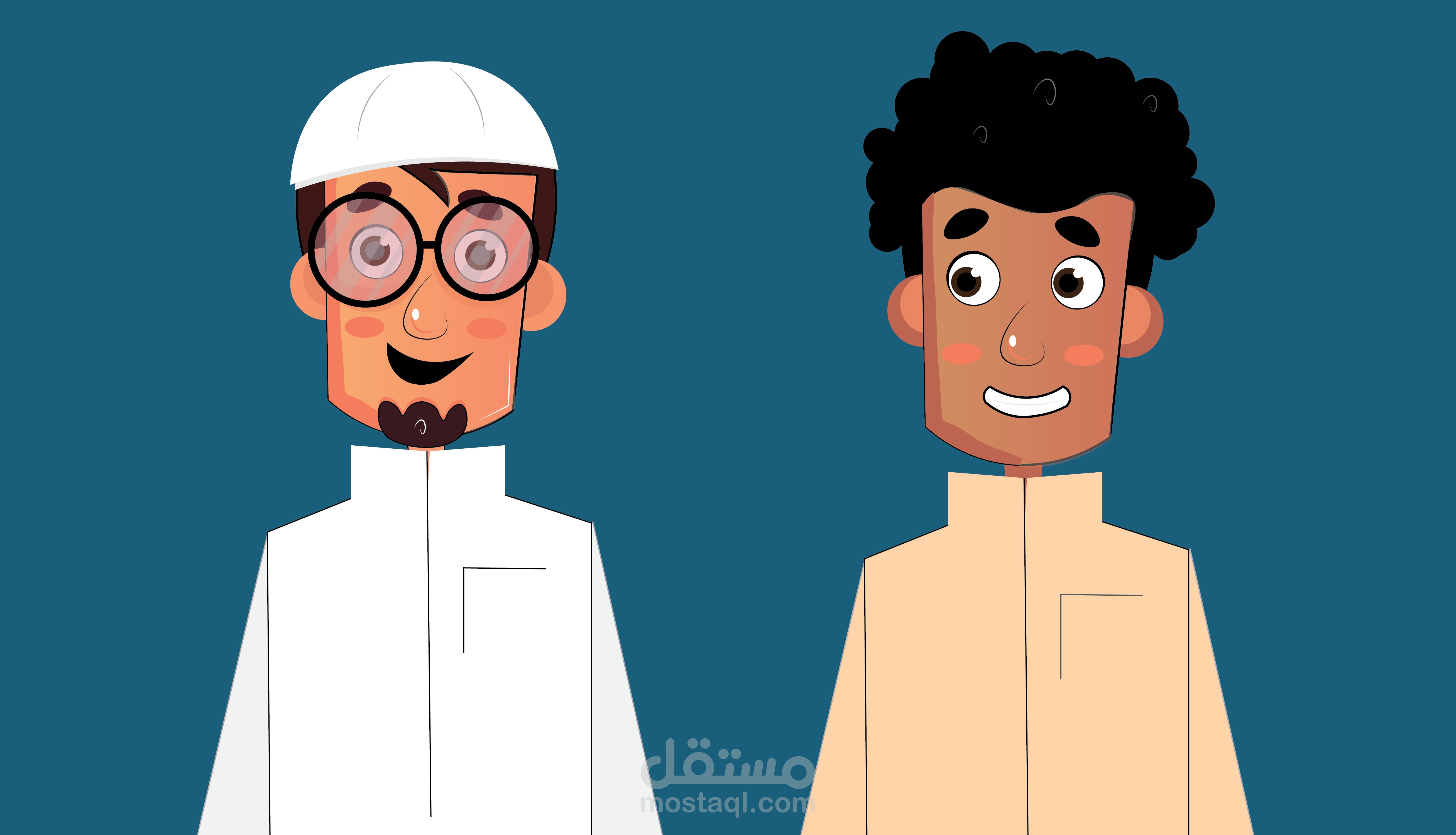 رسم شخصية خليجية