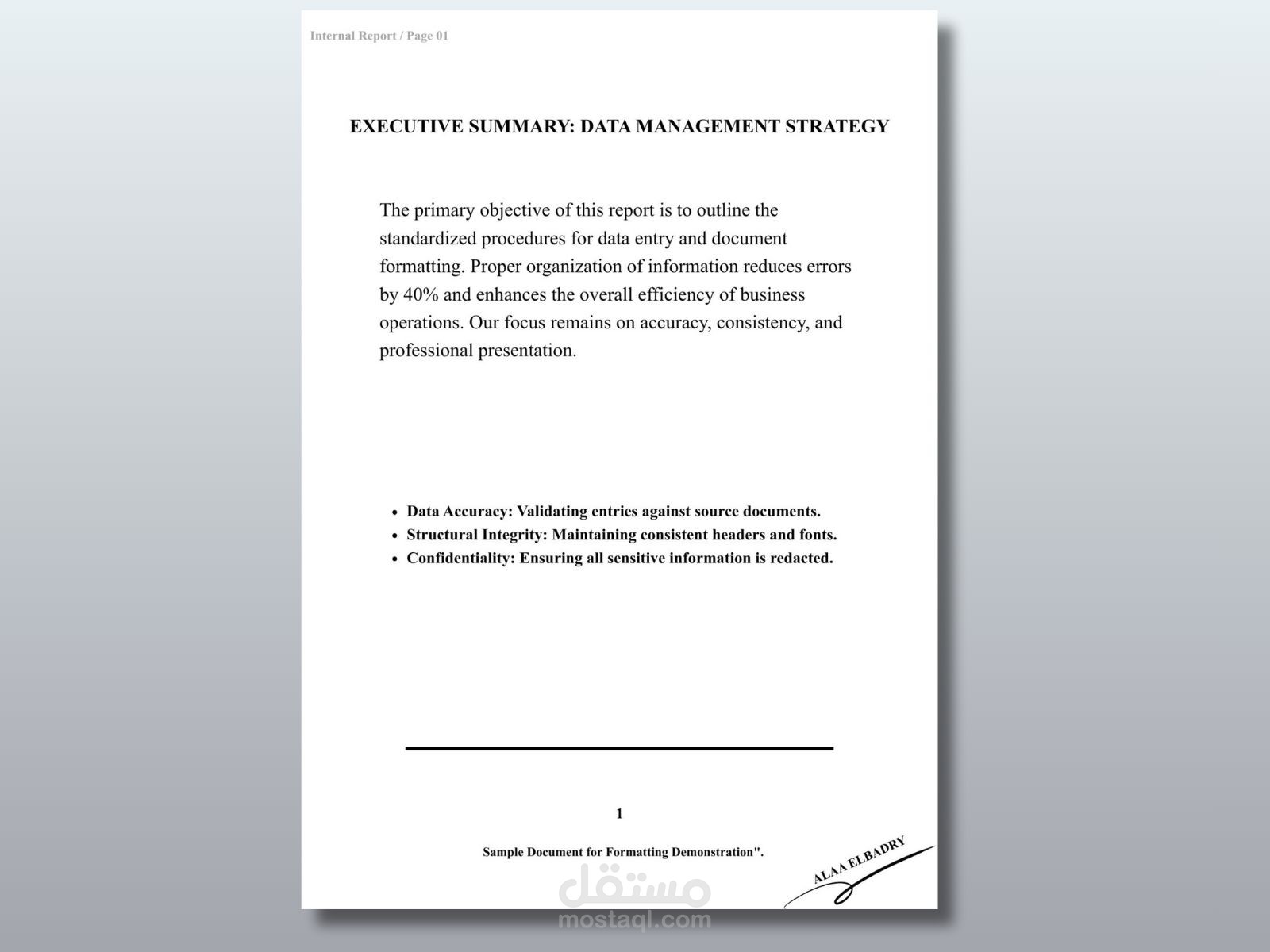 كتابة وتنسيق التقارير الإدارية والملخصات التنفيذية (Executive Reporting)