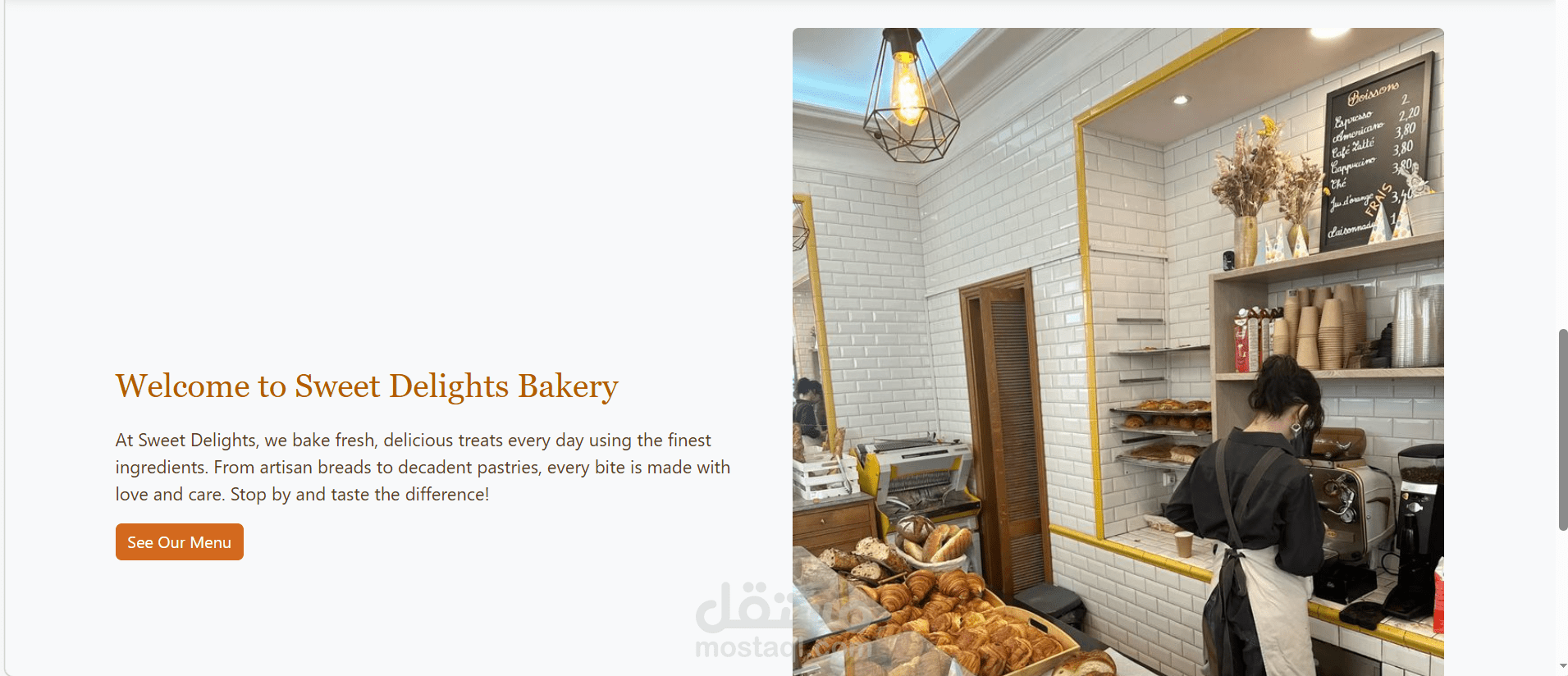 Bakery Landing Page