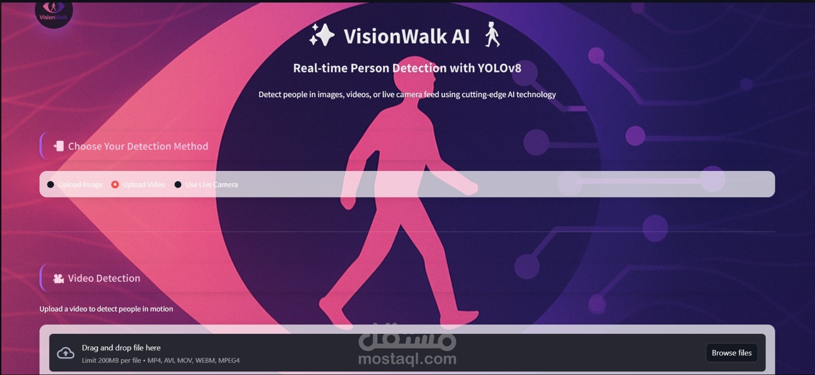 VisionWalk – نظام كشف الأشخاص بالذكاء الاصطناعي