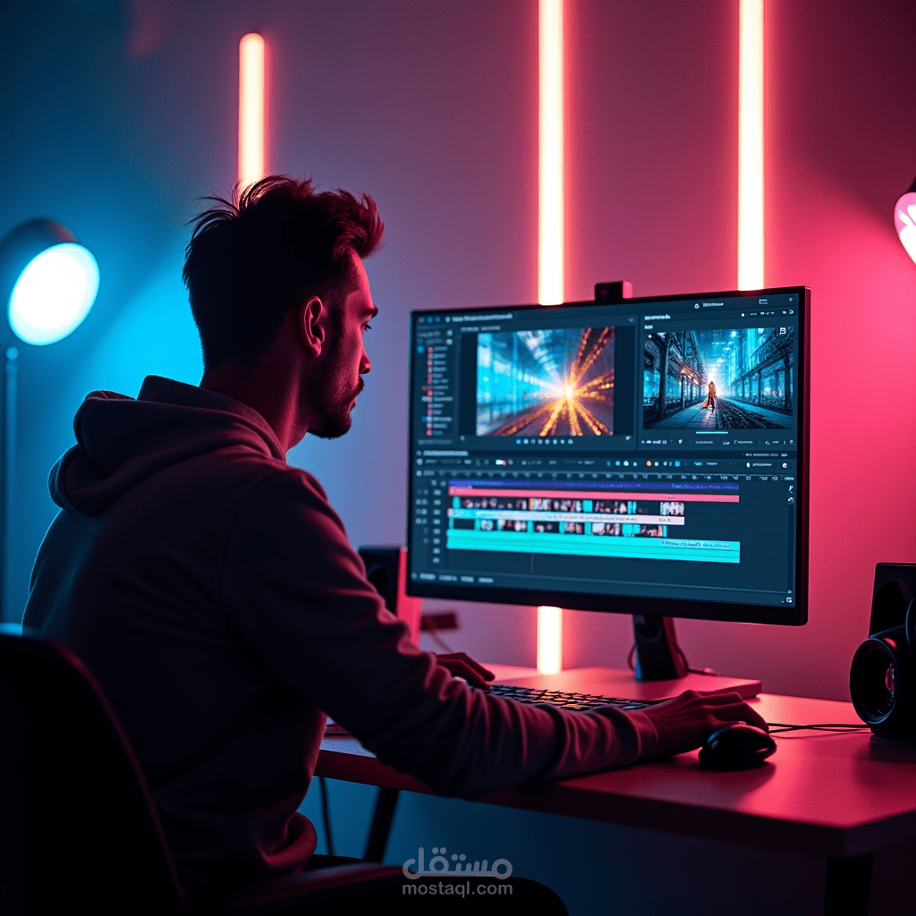 > تصميم صورة مصغّرة احترافية لمونتاج فيديو