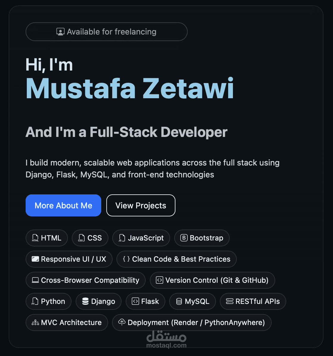 Full-Stack Developer Portfolio