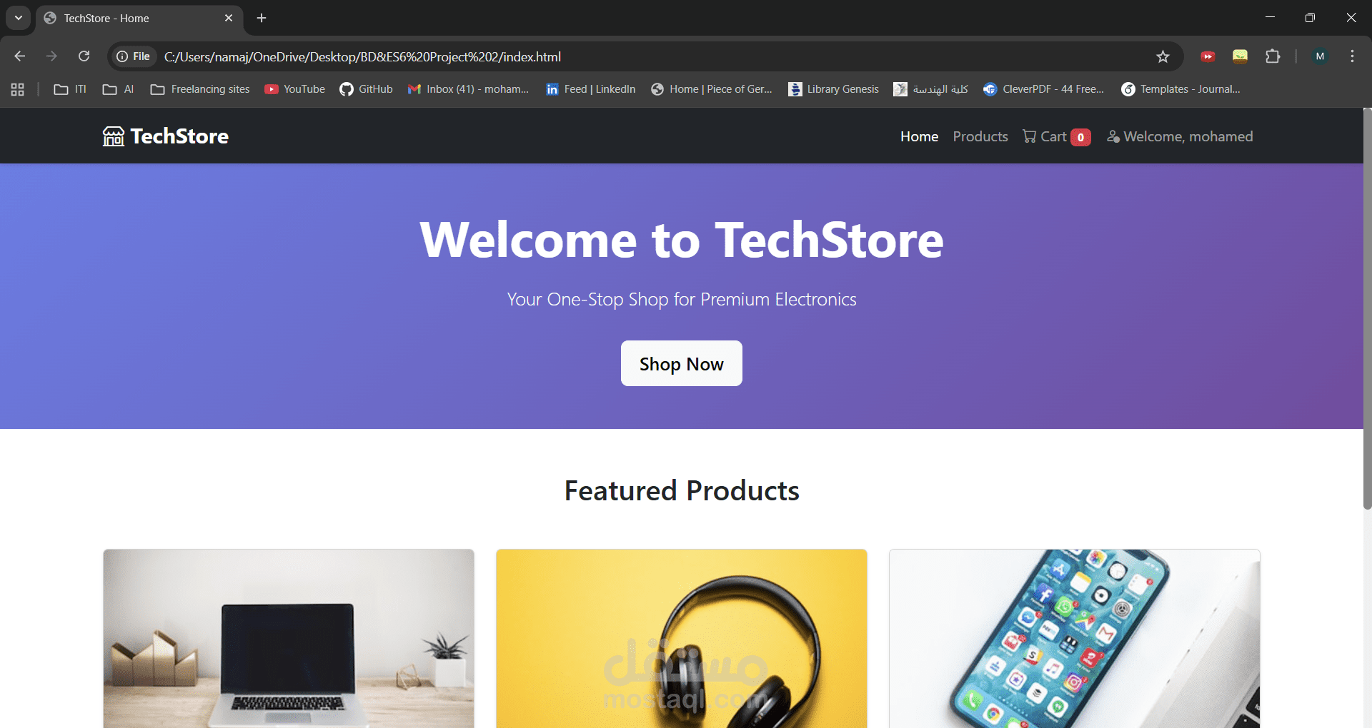 TechStore - Simple E-Commerce Website