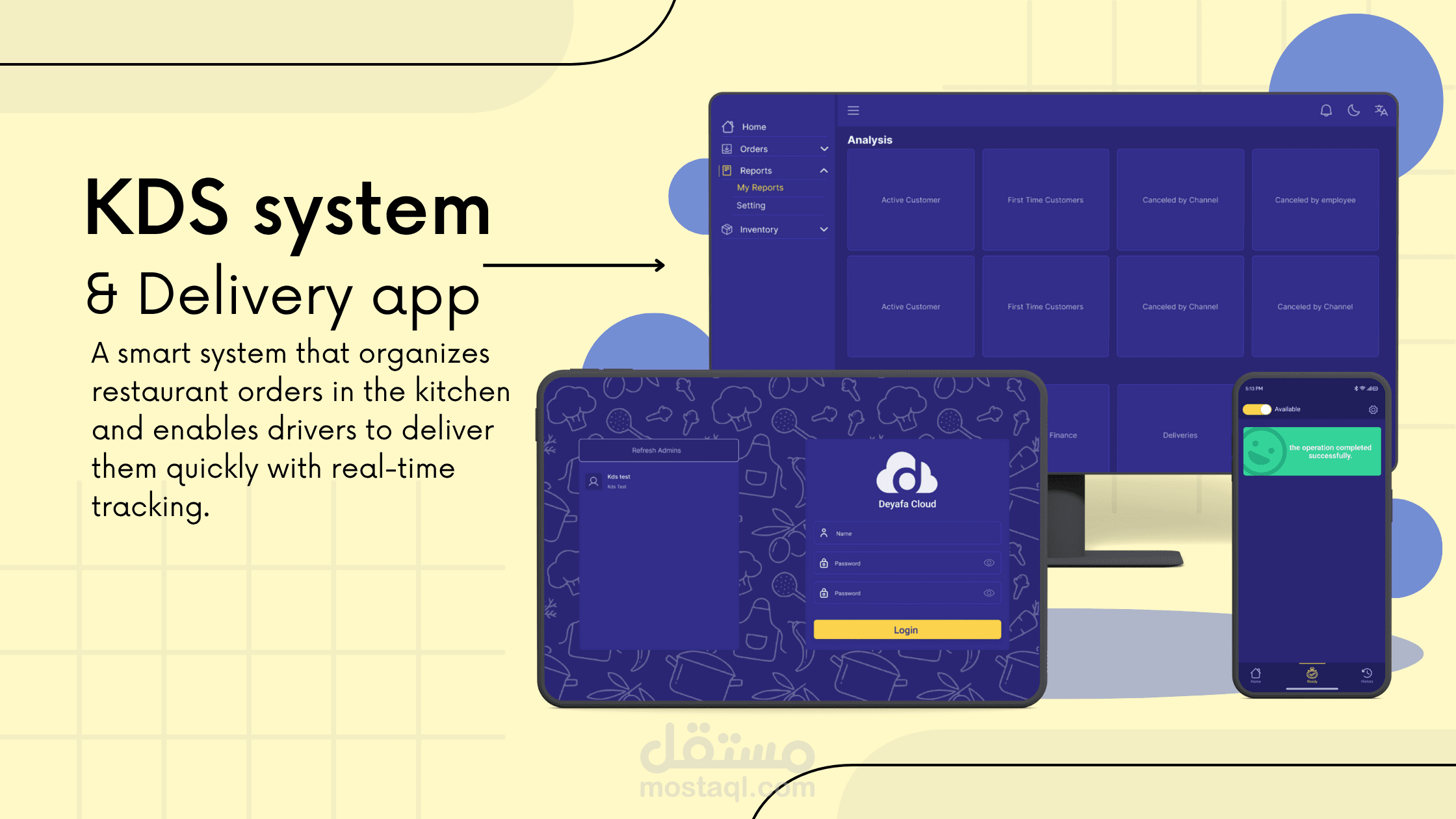 KDS system & Delivery app