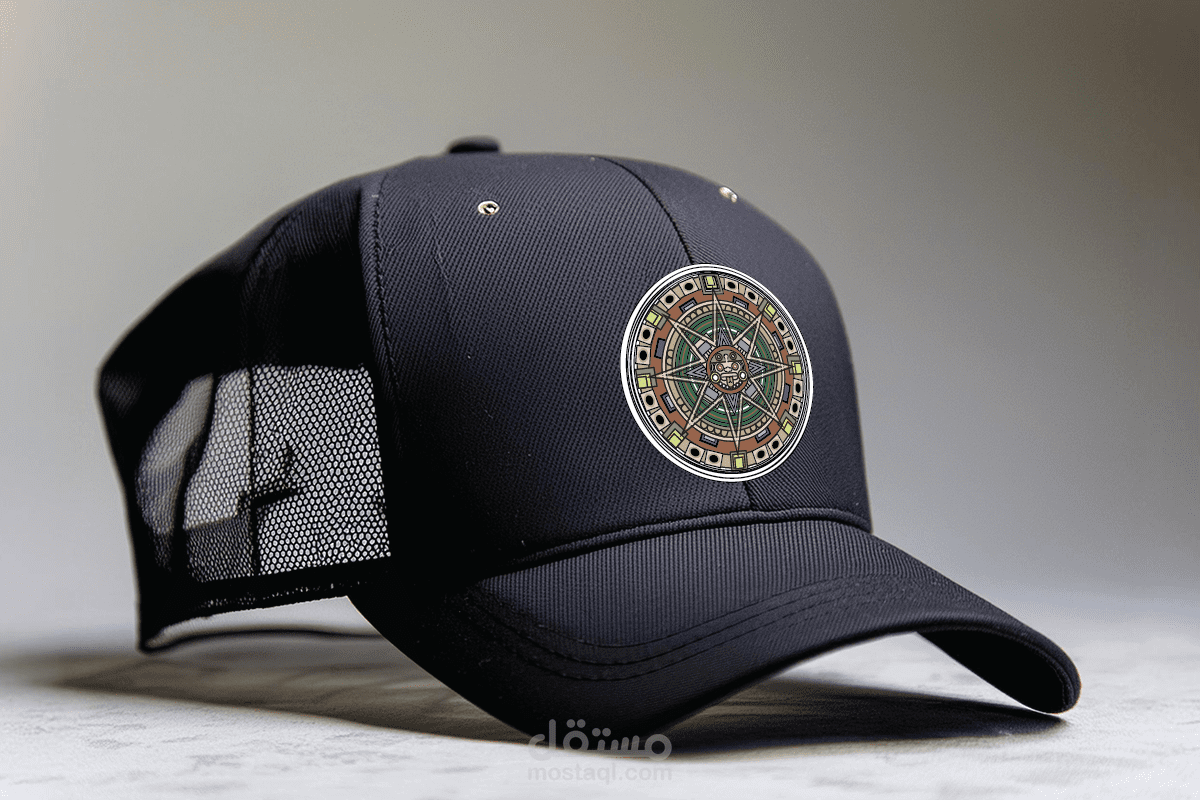 "حجر الشمس" الأزتيكي (Aztec Sun Stone) باستخدام برنامج Illustrator