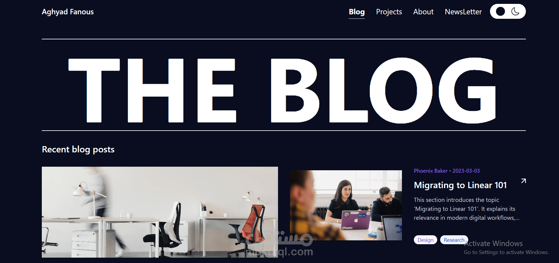 The Blog مدونة إلكترونية