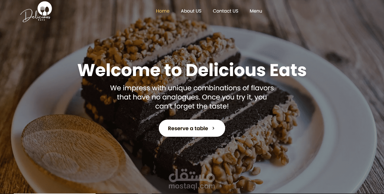 موقع عرض مطعم احترافي