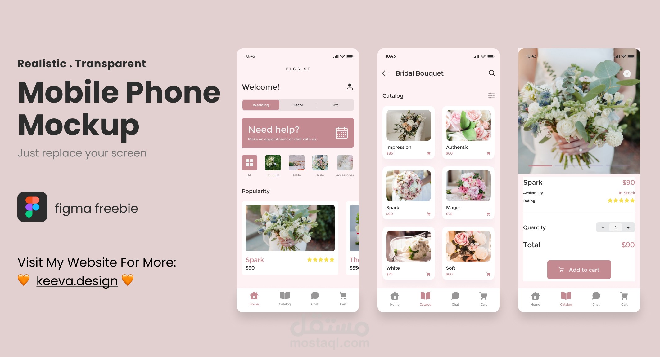 تصميم واجه مستخدم(ui/ux ) "Flower Shop App"
