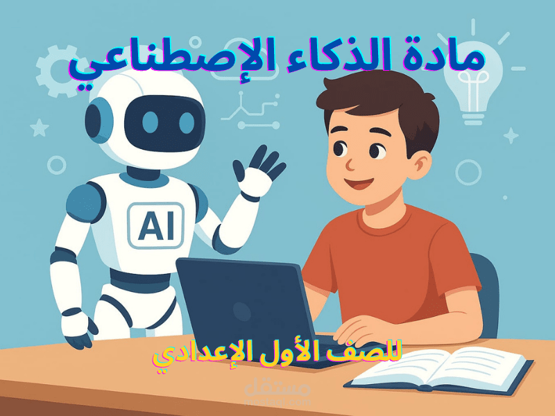 كتاب مدرسي لمادة الذكاء الإصطناعي للصف الأول الإعدادي