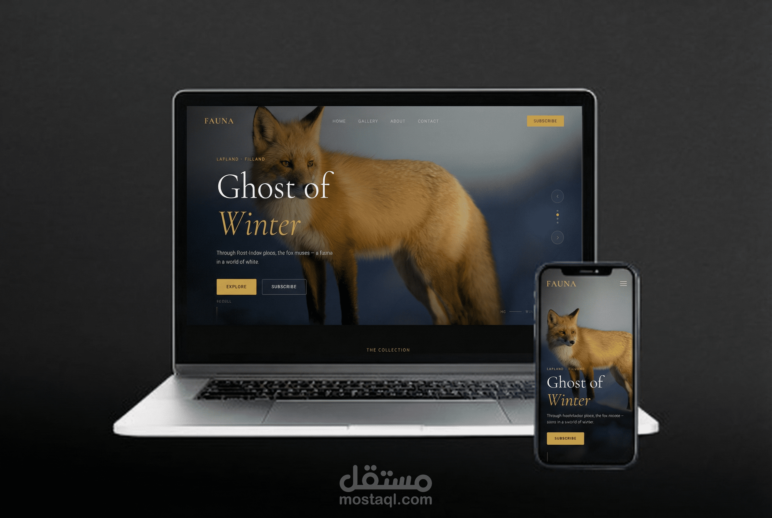 Cinematic Landing Page