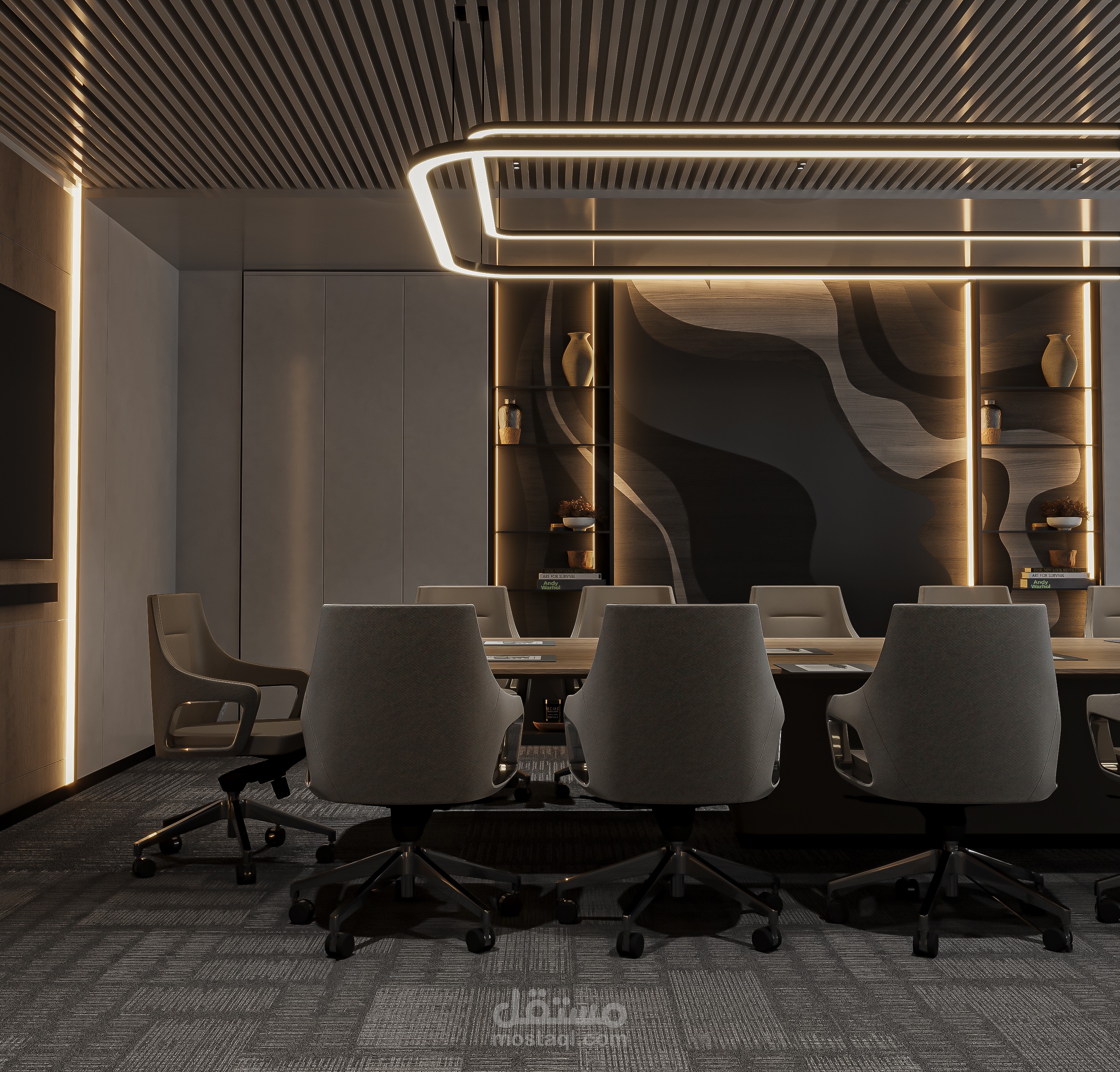 تصميم غرفة اجتماعات لمكتب CEO