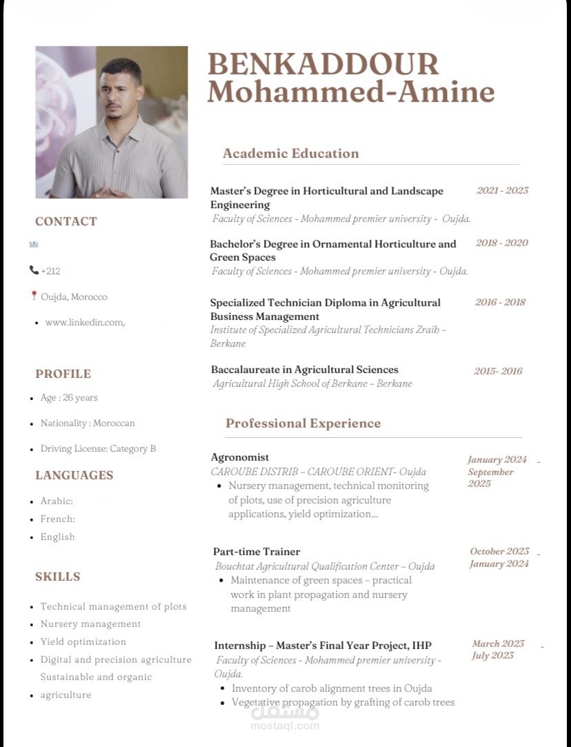 السيرة الذاتية بلغات عدة