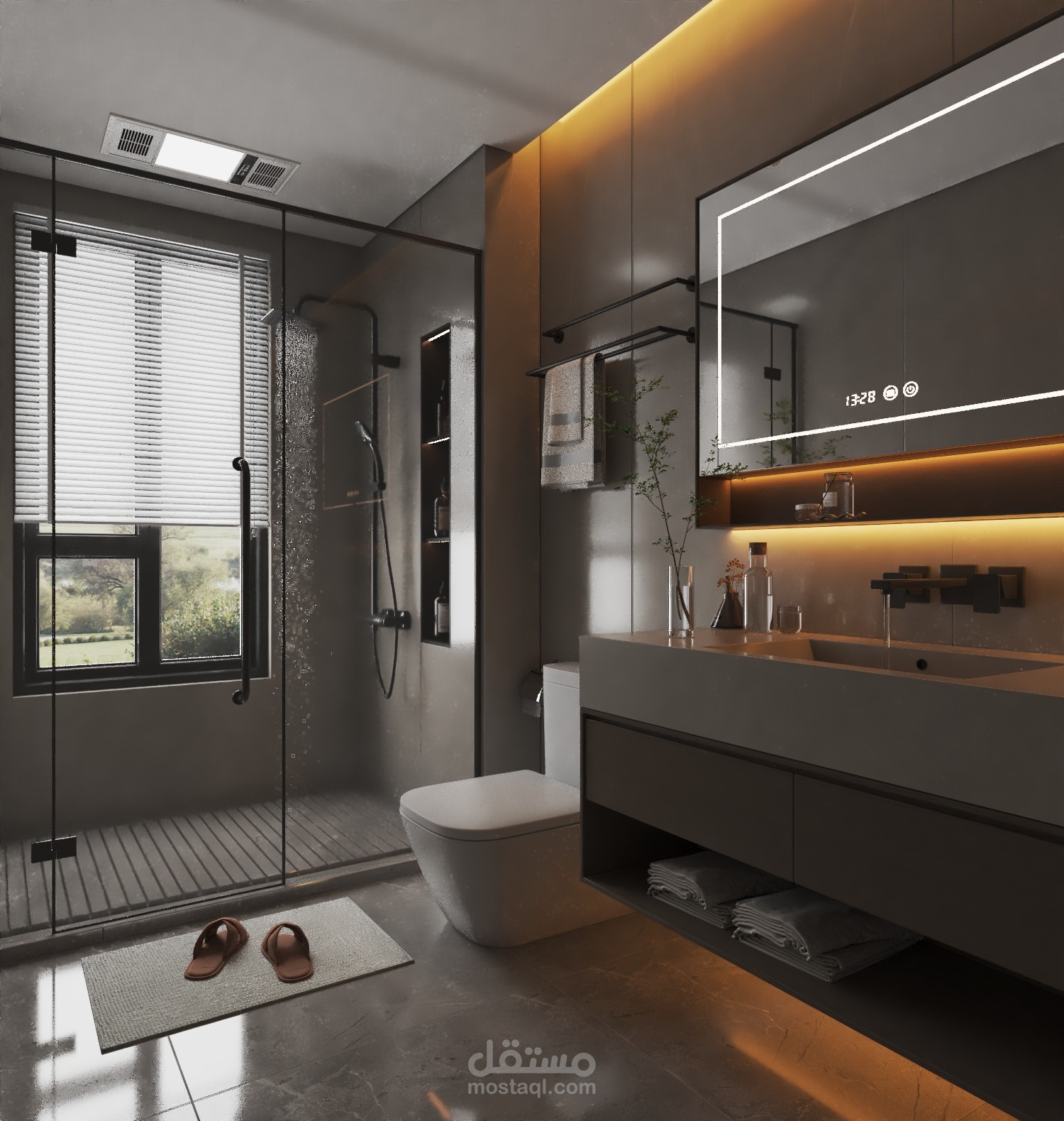 تصميم داخلي متكامل ومبتكر لشقة عريس (فكرة وتصور 3D)