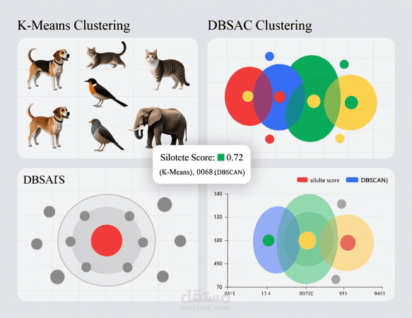 تحليل بصري وتصنيف صور الحيوانات باستخدام خوارزميات التعلم غير المُراقب (Unsupervised Learning)