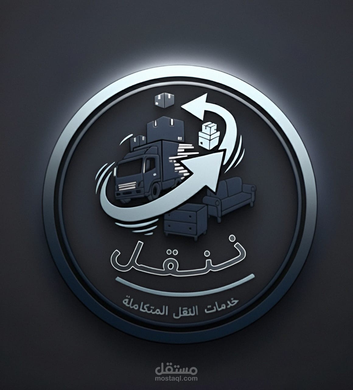 تصميم شعار احترافي لهوية شركة "ننقل" لخدمات نقل الأثاث