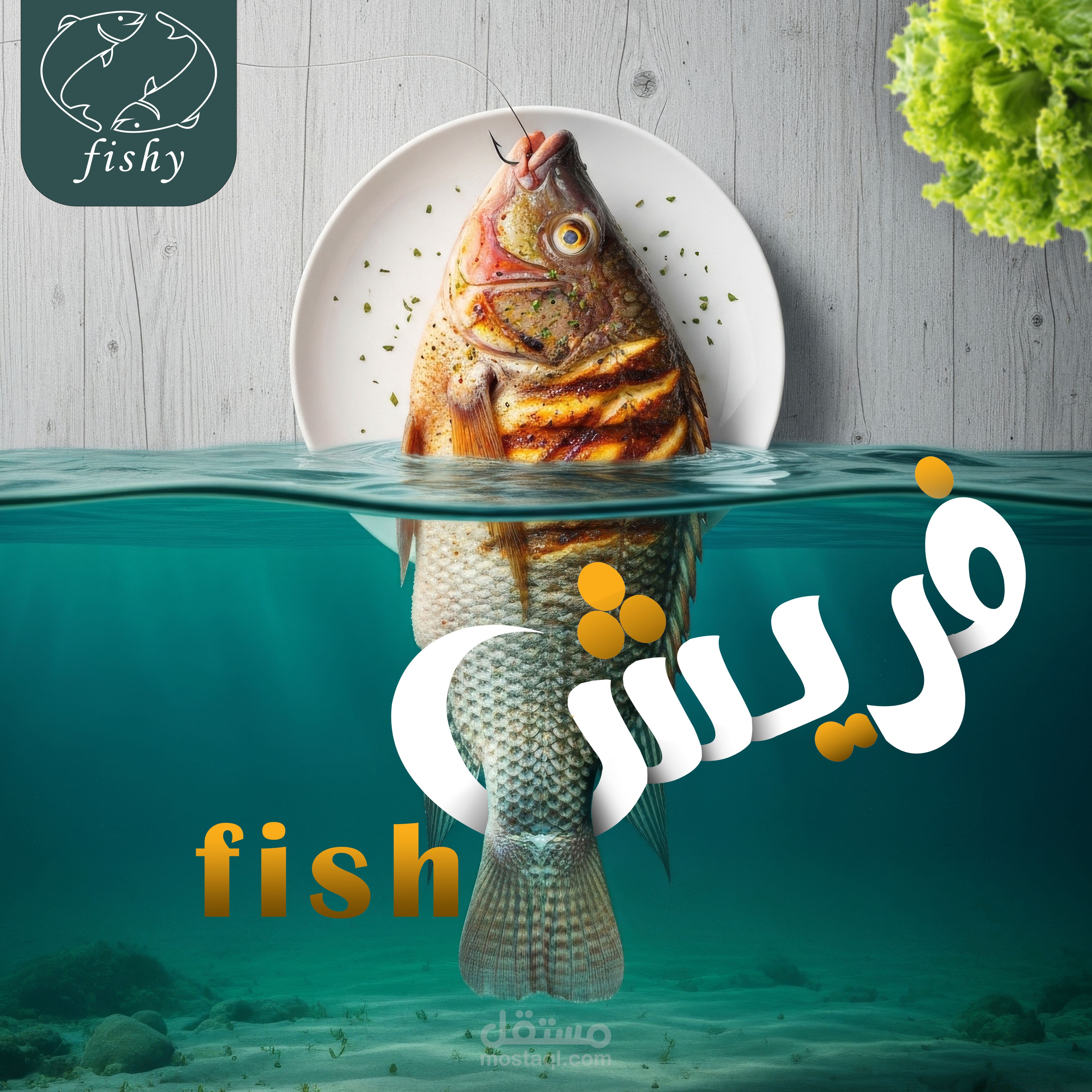 "تصميم حملة إعلانية إبداعية لمطعم مأكولات بحرية "