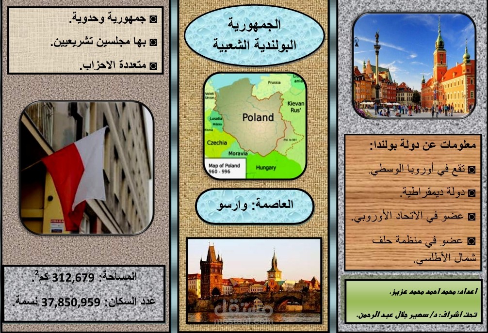 عمل نموذج بروشر لدولة بولندا