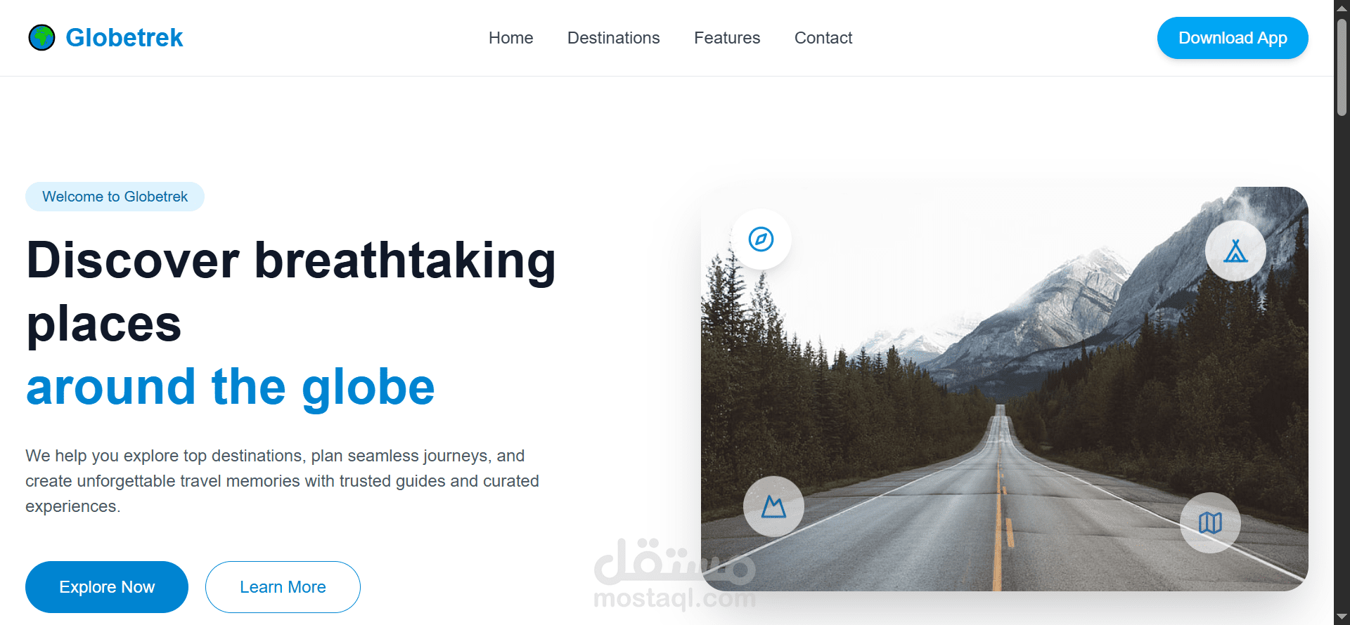 تصميم وتطوير موقع سياحي تفاعلي باستخدام Next.js و Tailwind