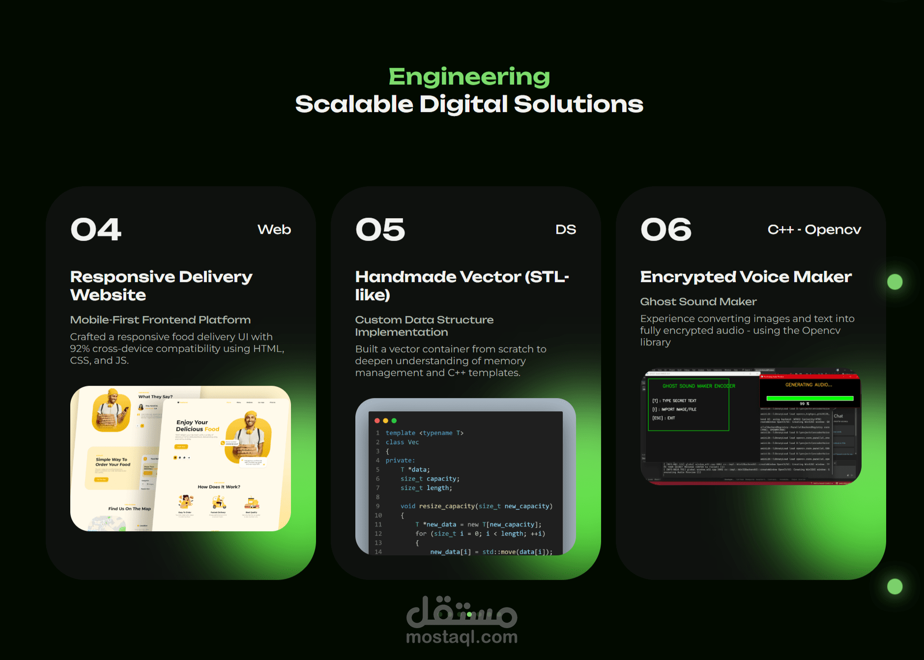 صفحة تعريف portfolio