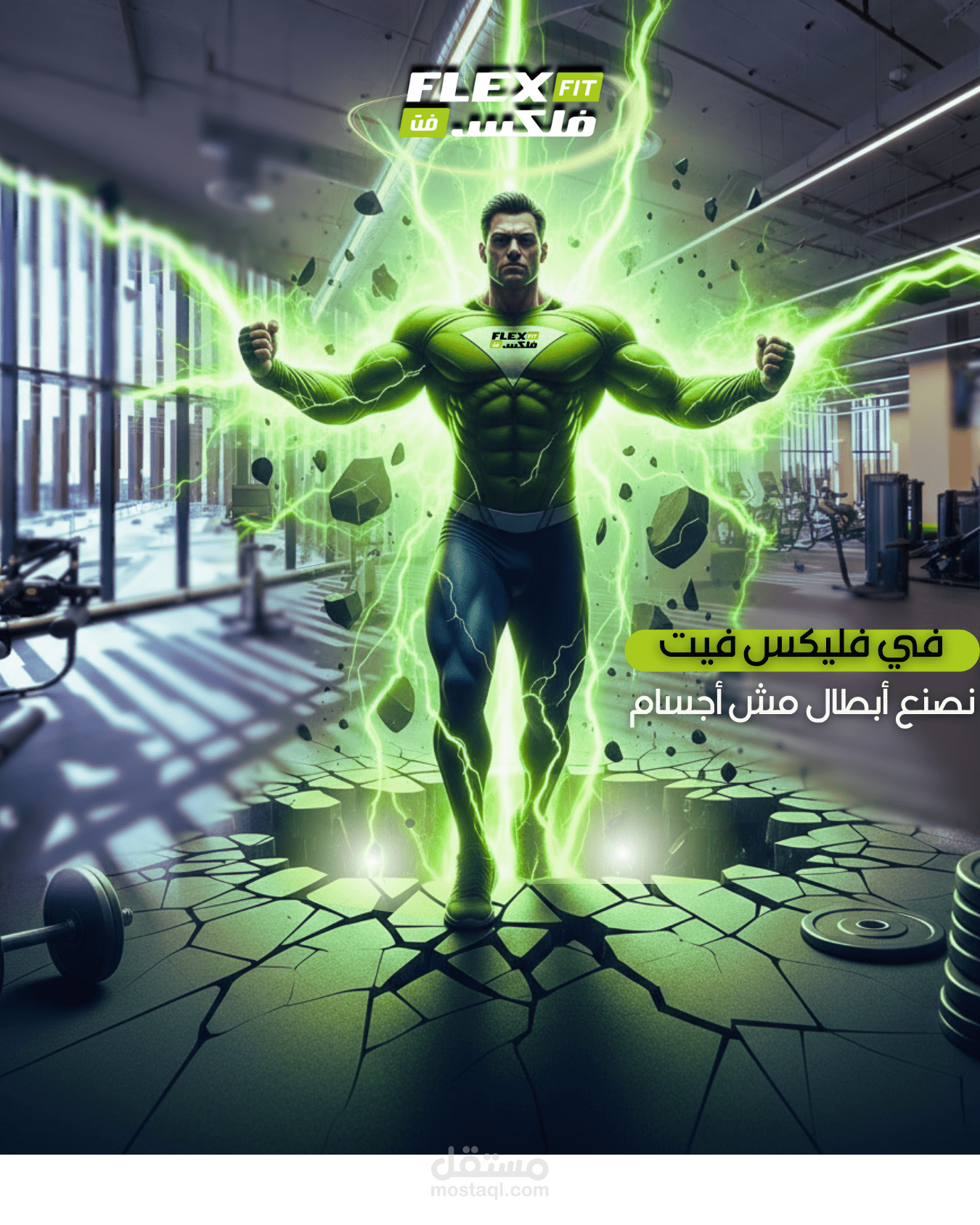 تصميم اعلان دعائي لجيم