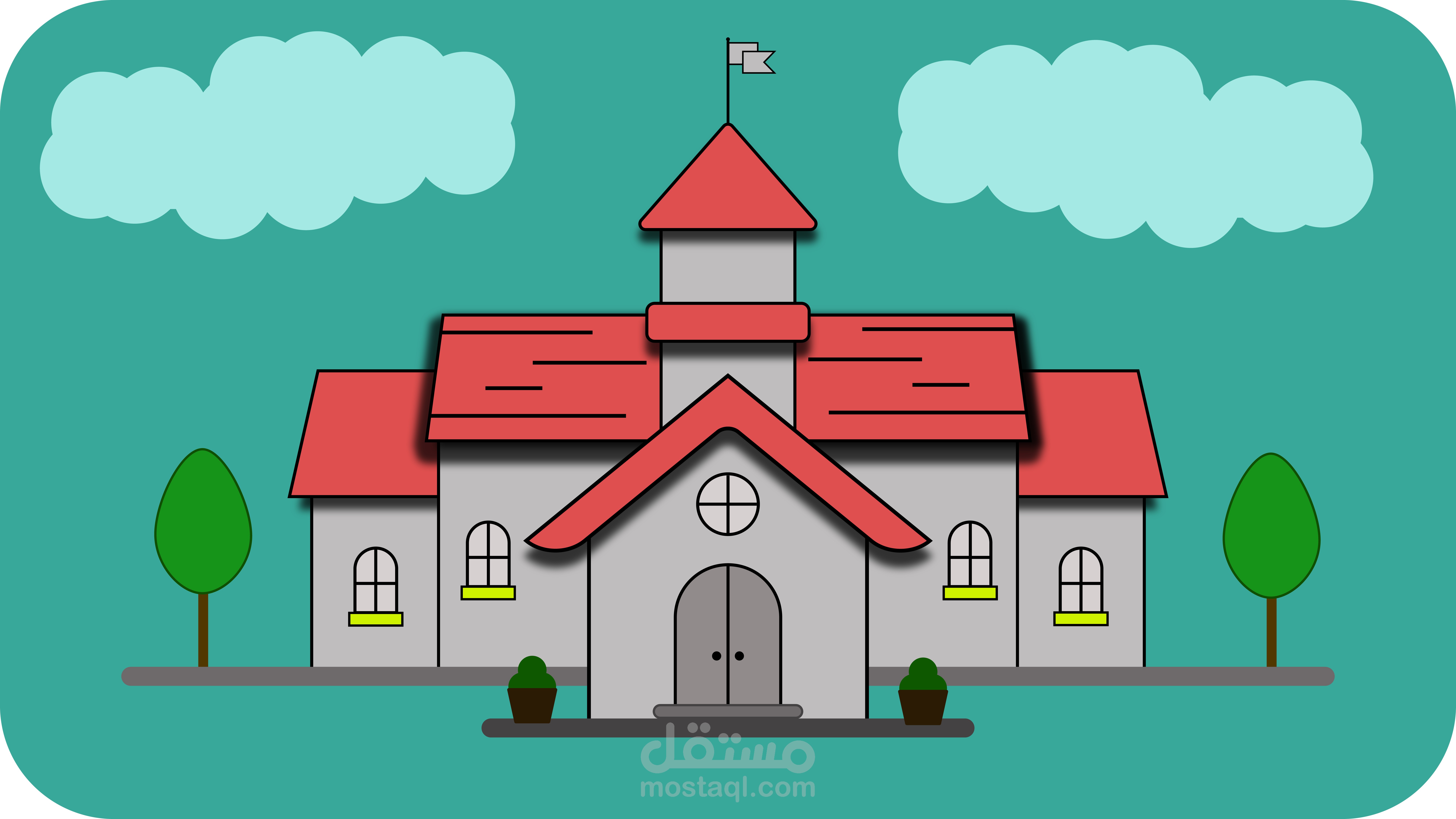 تصميم مبنى vector