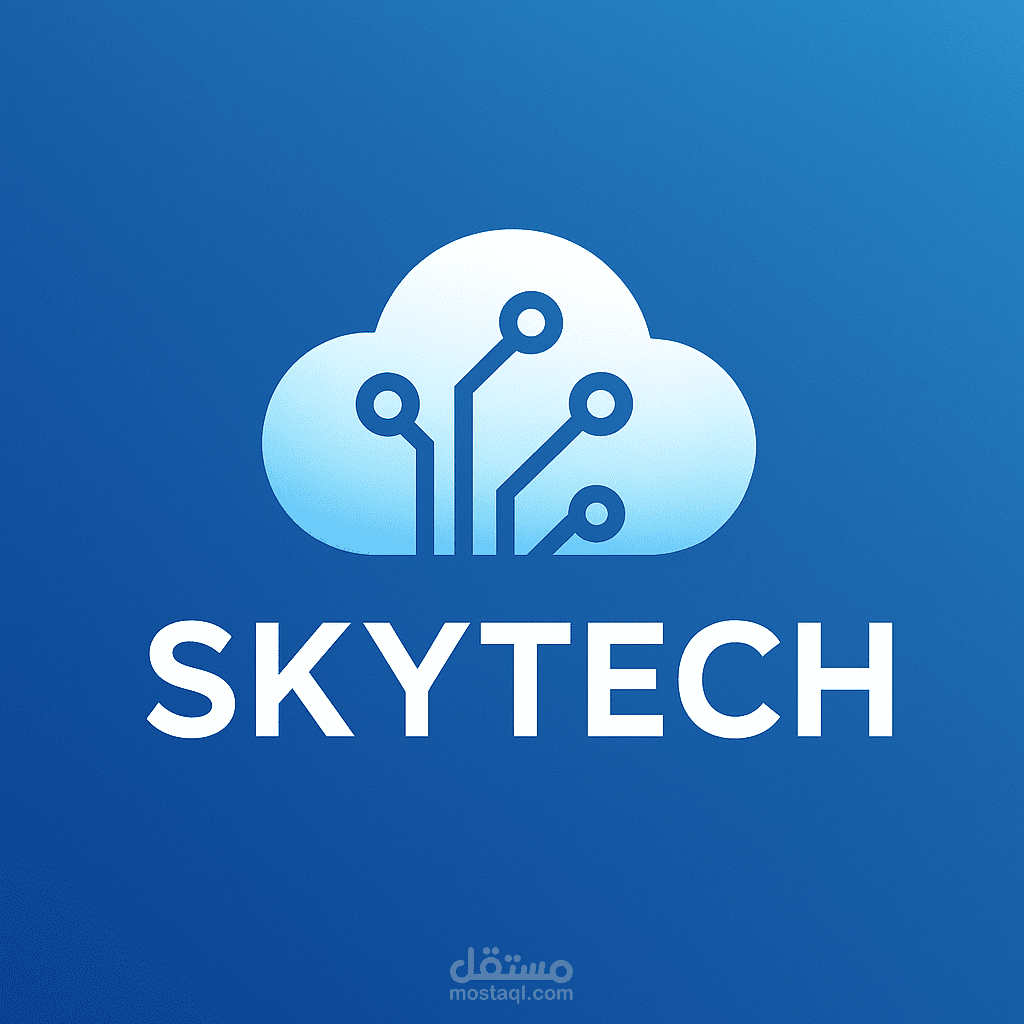 شعار شركة "SkyTech" للتقنية