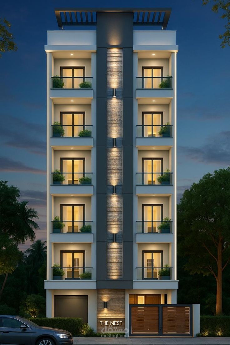 تصميم لعمارة 5 ادوار