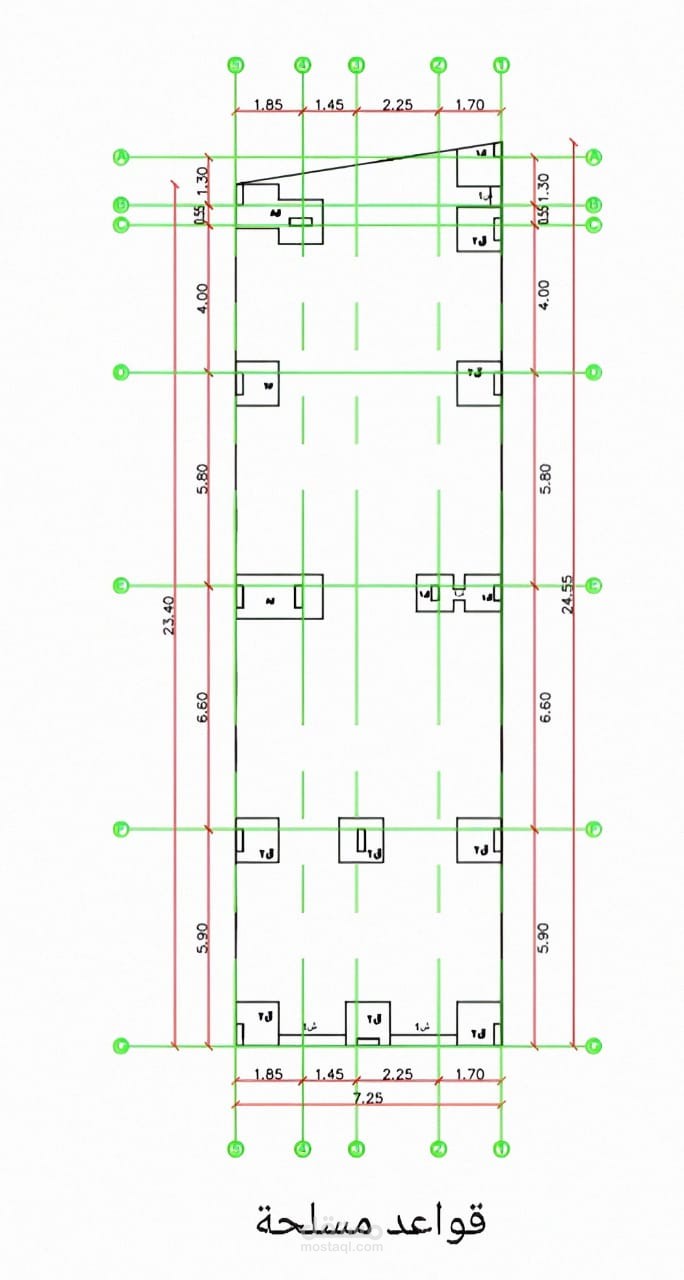 تصميم مخطط إنشائي لمبنى سكني – 3 طوابق