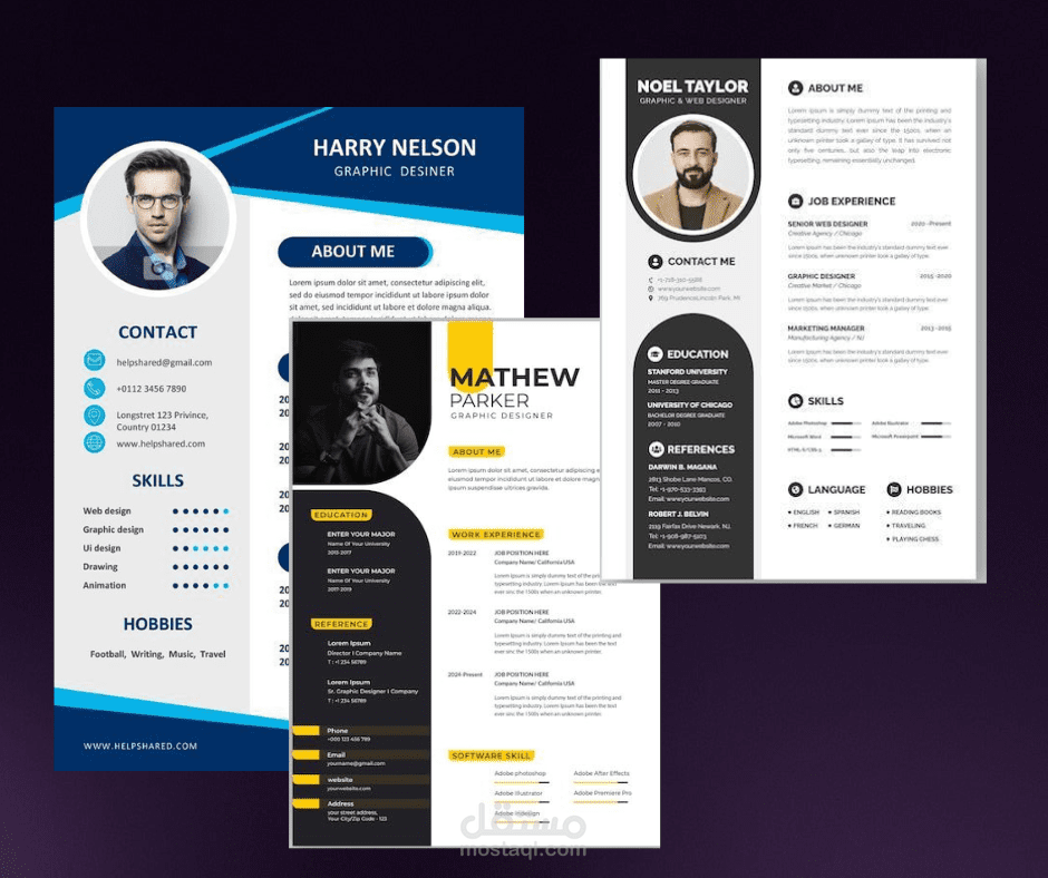 تصميم سيره ذاتيه cv