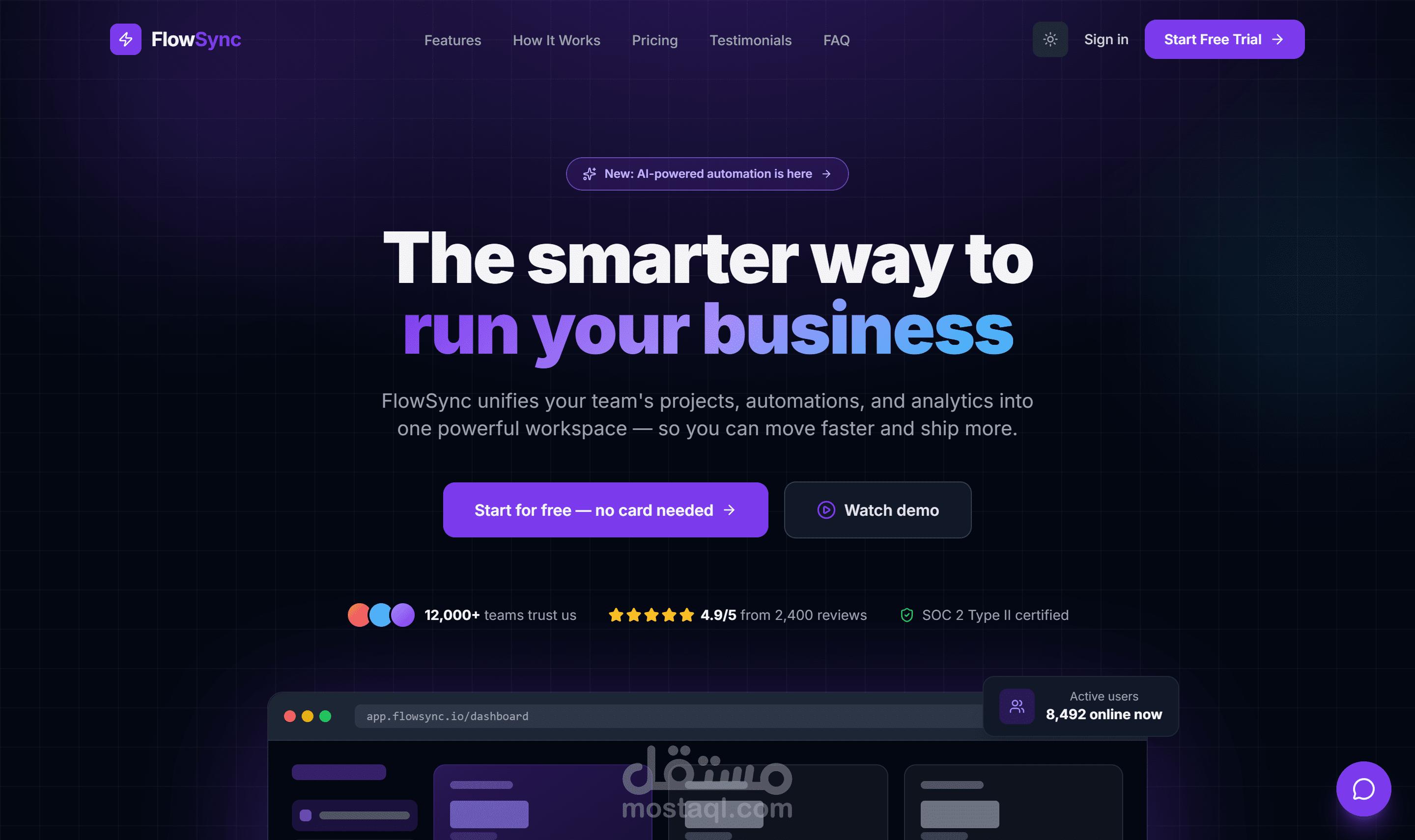 تصميم وتطوير SaaS Landing Page حديثة باستخدام Tailwind CSS