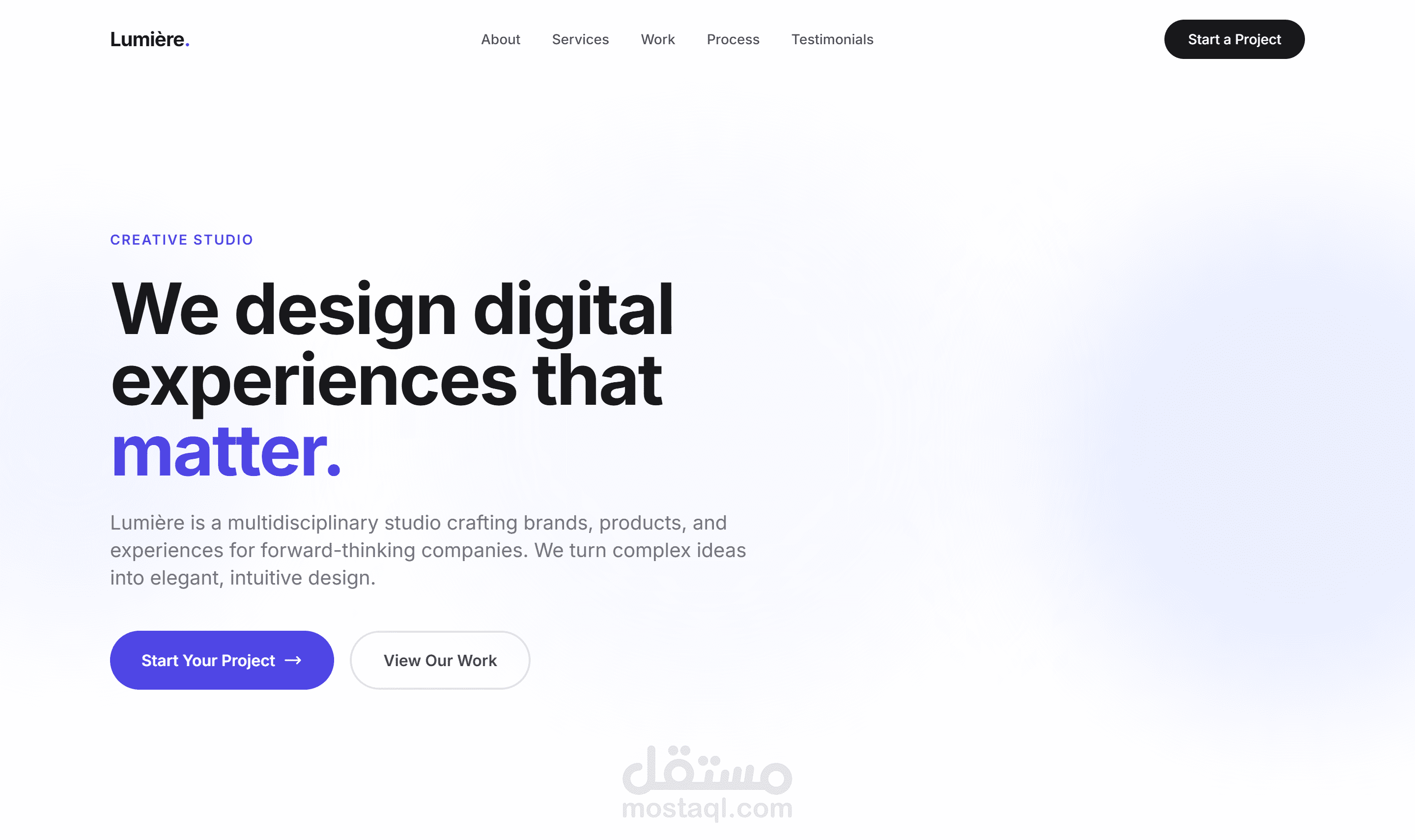 تصميم وتطوير Landing Page احترافية لموقع شركة أو استوديو