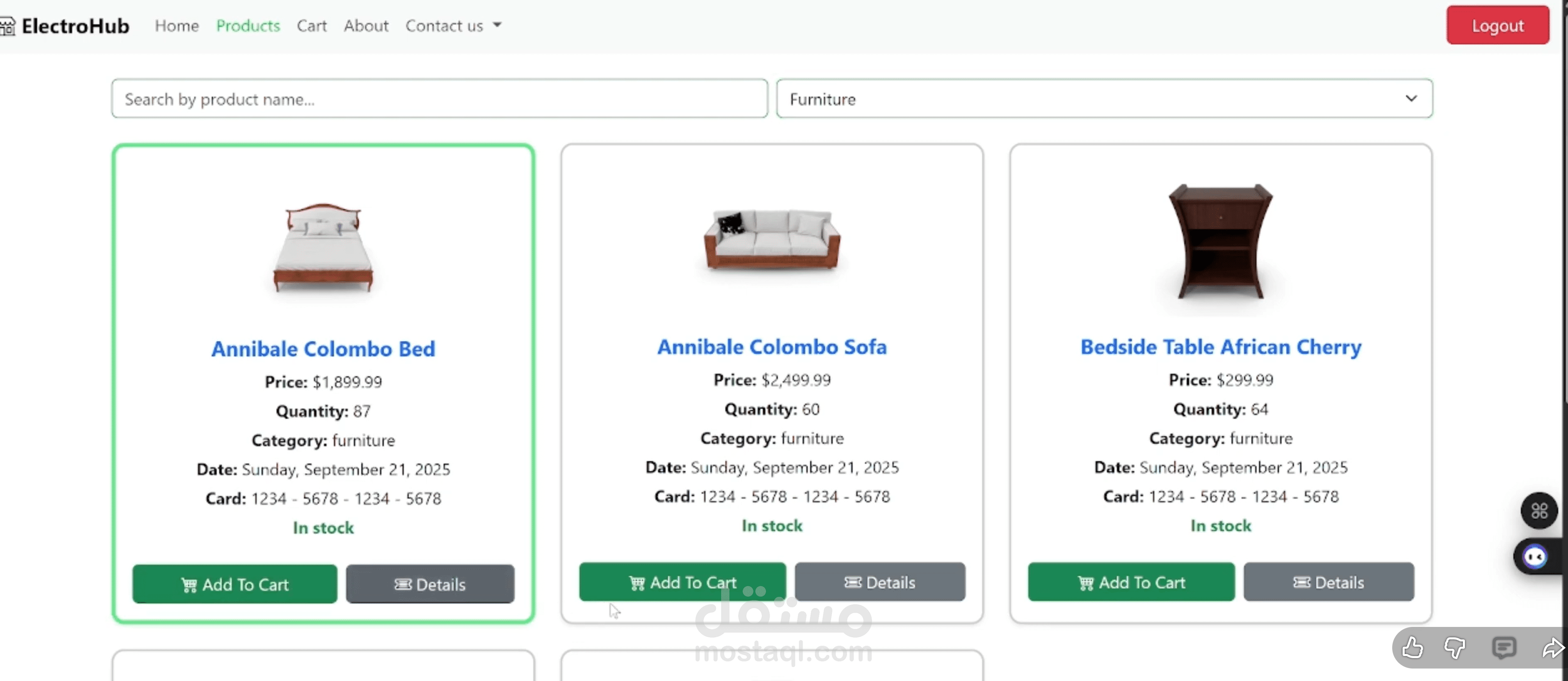 ElectroHub – منصة تجارة إلكترونية (E-Commerce Website)