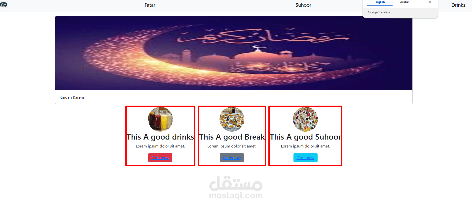 Online Restaurant Ordering System