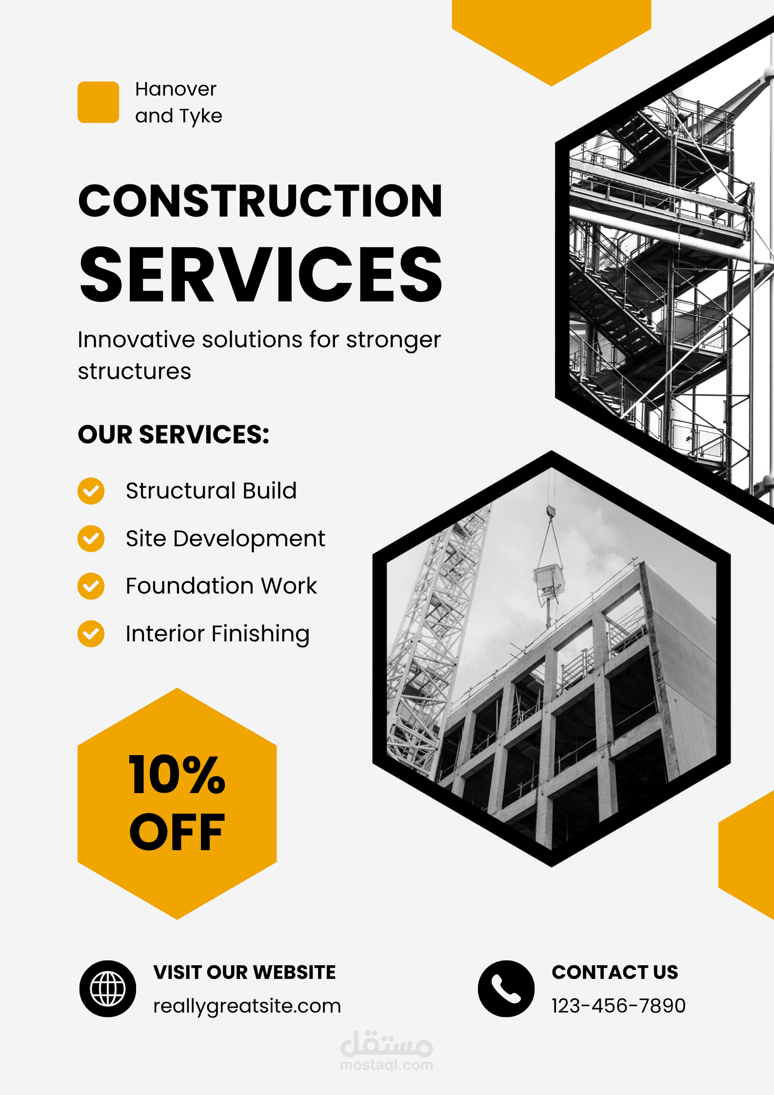 تصميم اعلان لإحدي الشركات الهندسيه المتخصصه بلبناء