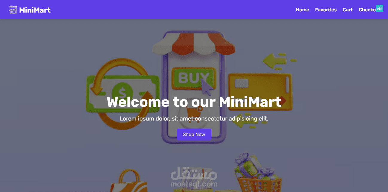 موقع تجارة إلكترونية MINIMART