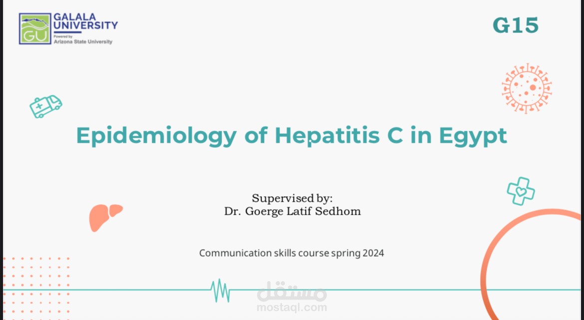 Power point presentation for Epidemiology of Hepatitis C in Egypt