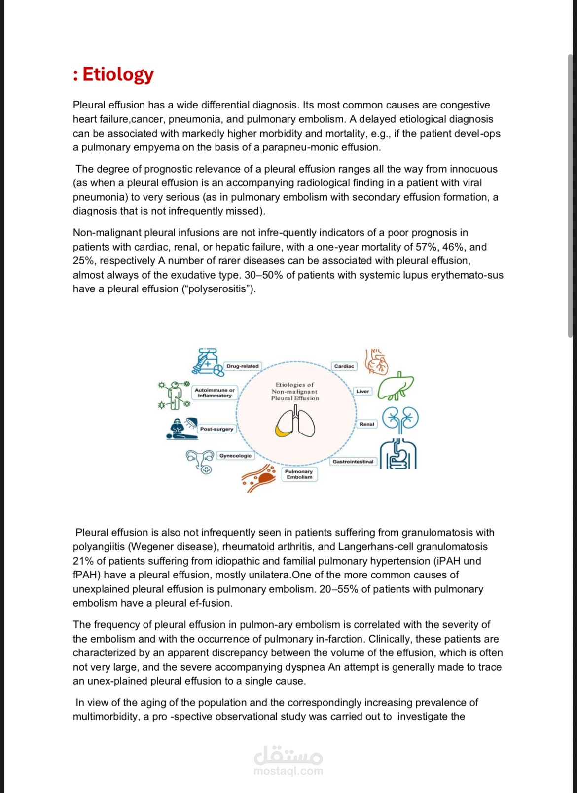 Serous Inflammation In Pleura