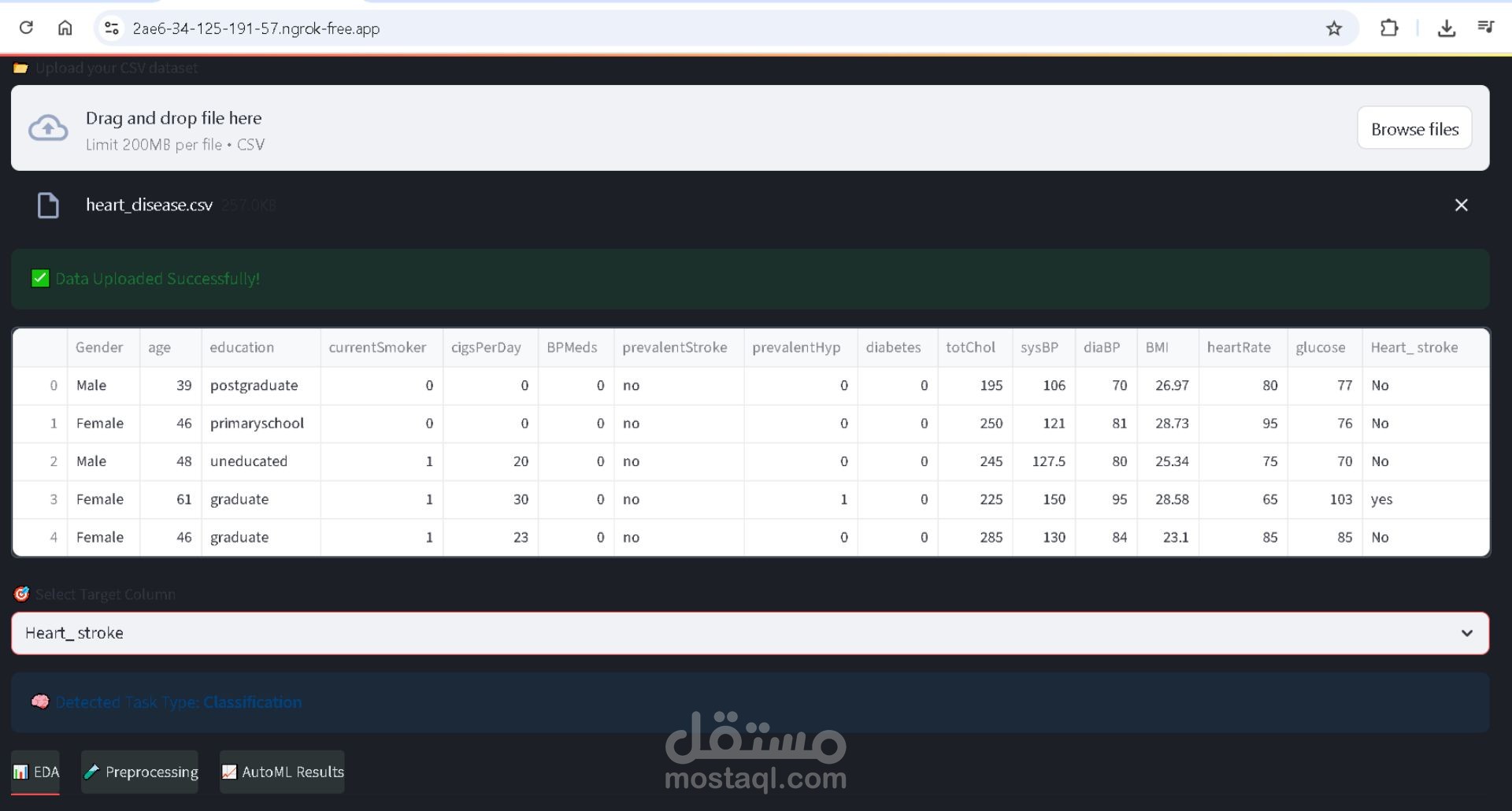 Profet-Style AutoML Dashboard: Visual Machine Learning Pipeline Generator