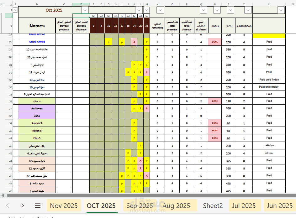 Employee Attendance Record