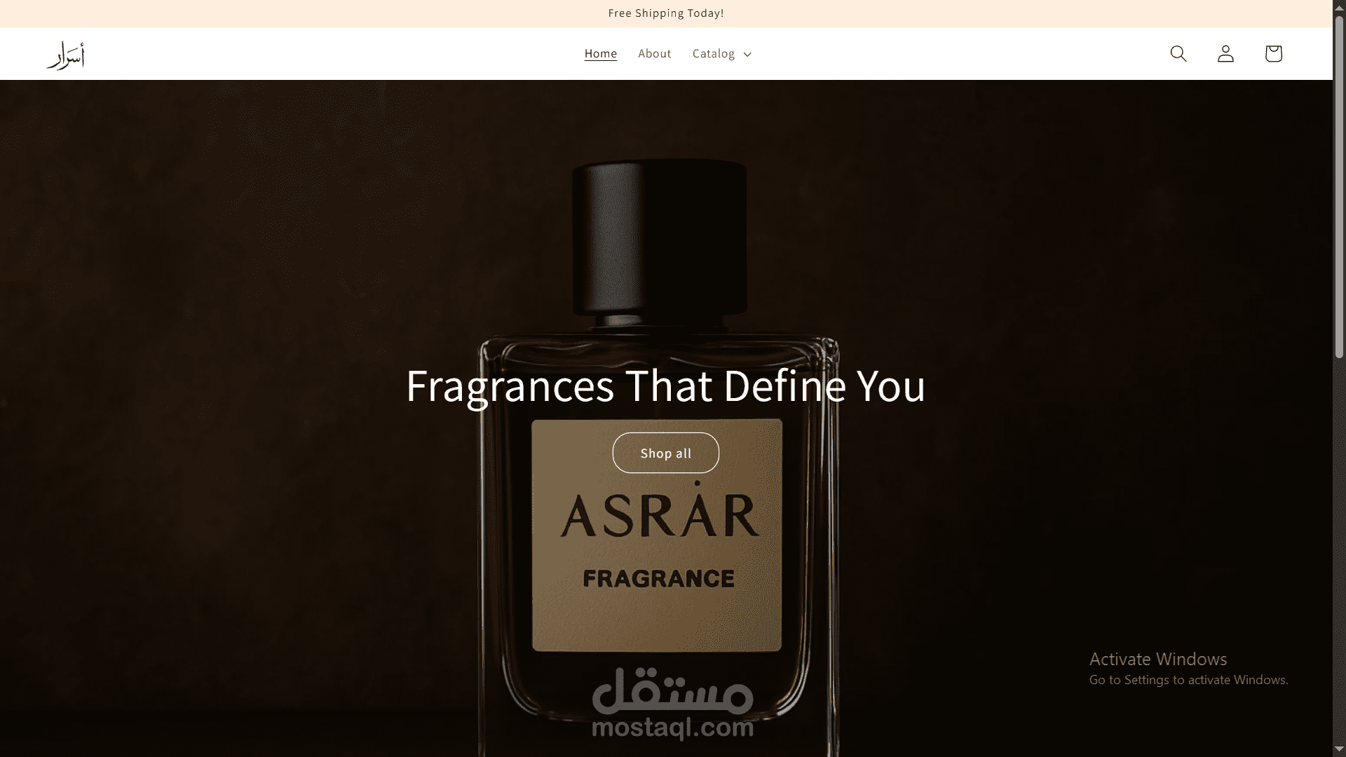 shopify perfume brand