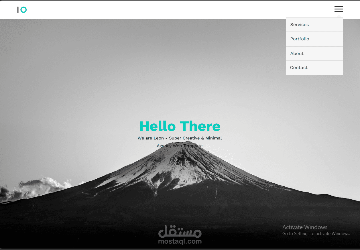 Leon landing page