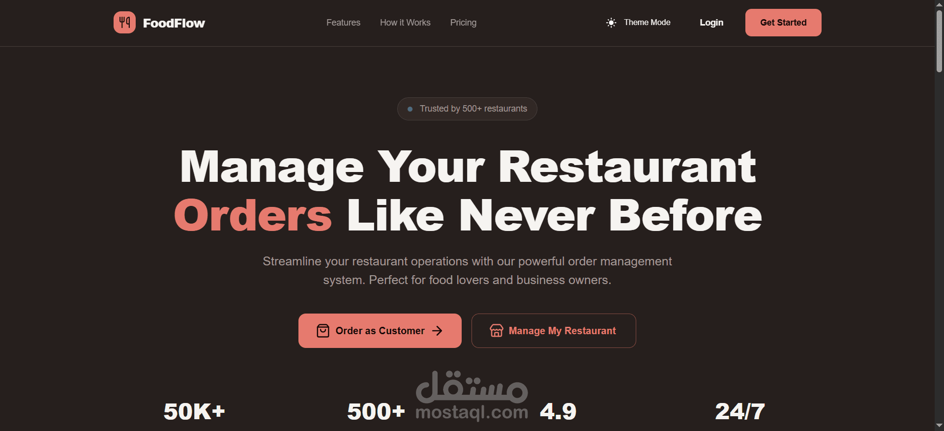 Full-Stack Restaurant Ordering & Management Platform