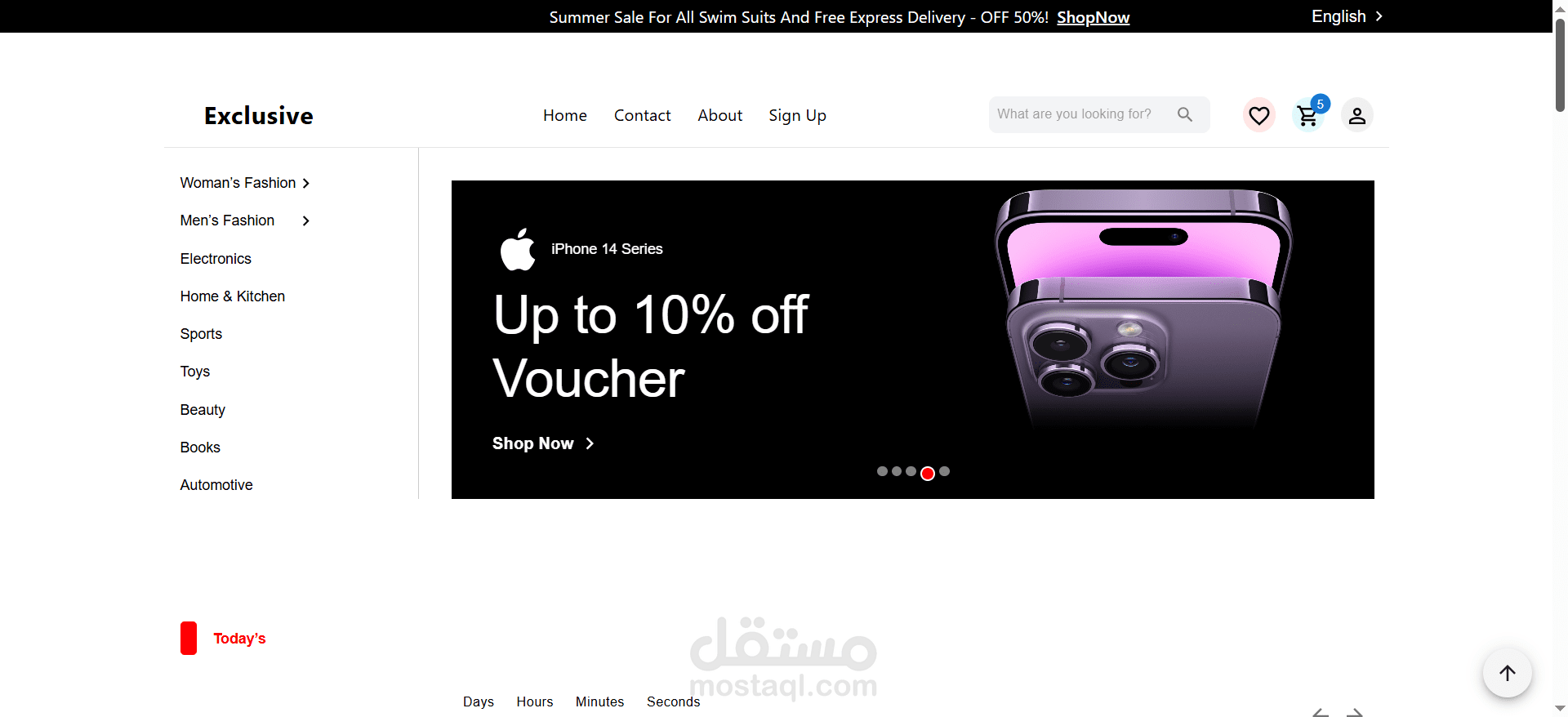 Modern React E-Commerce Store