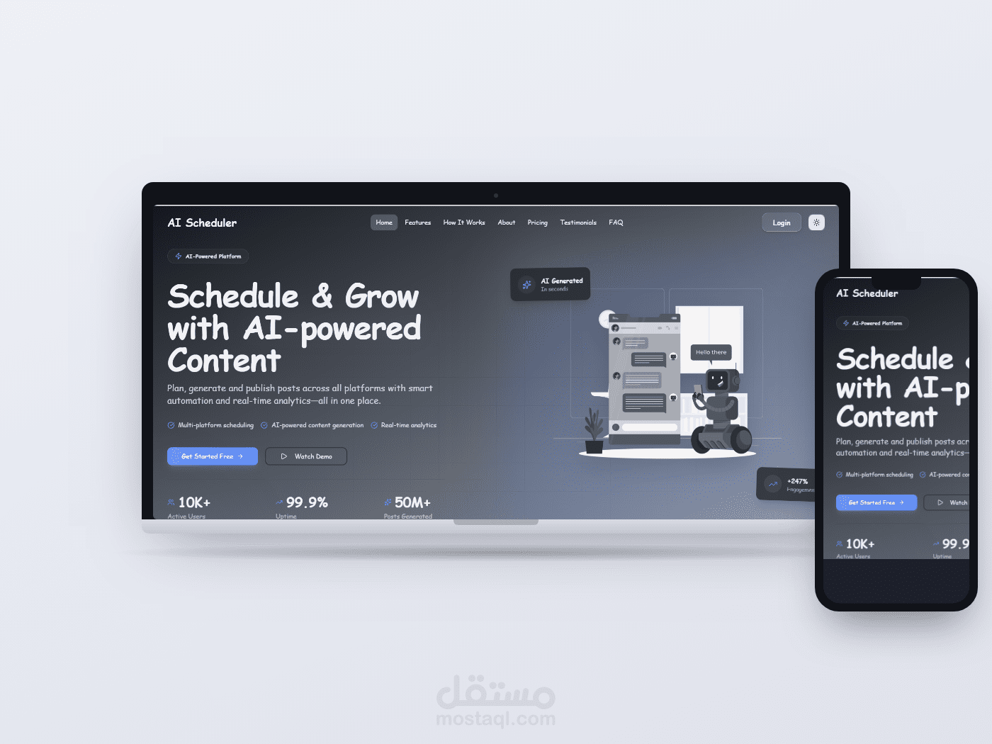 AI-Powered Social Media Content Scheduler (Next.js & React)