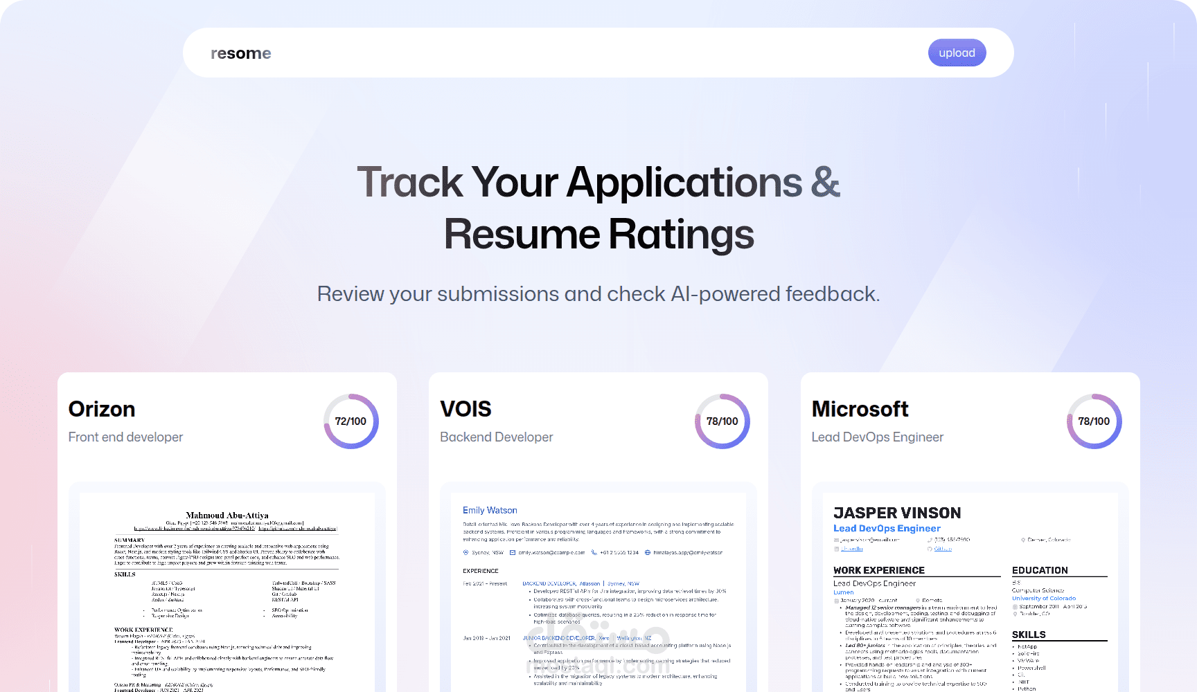 محلل السيرة الذاتية بالذكاء الاصطناعي AI resume analyzer