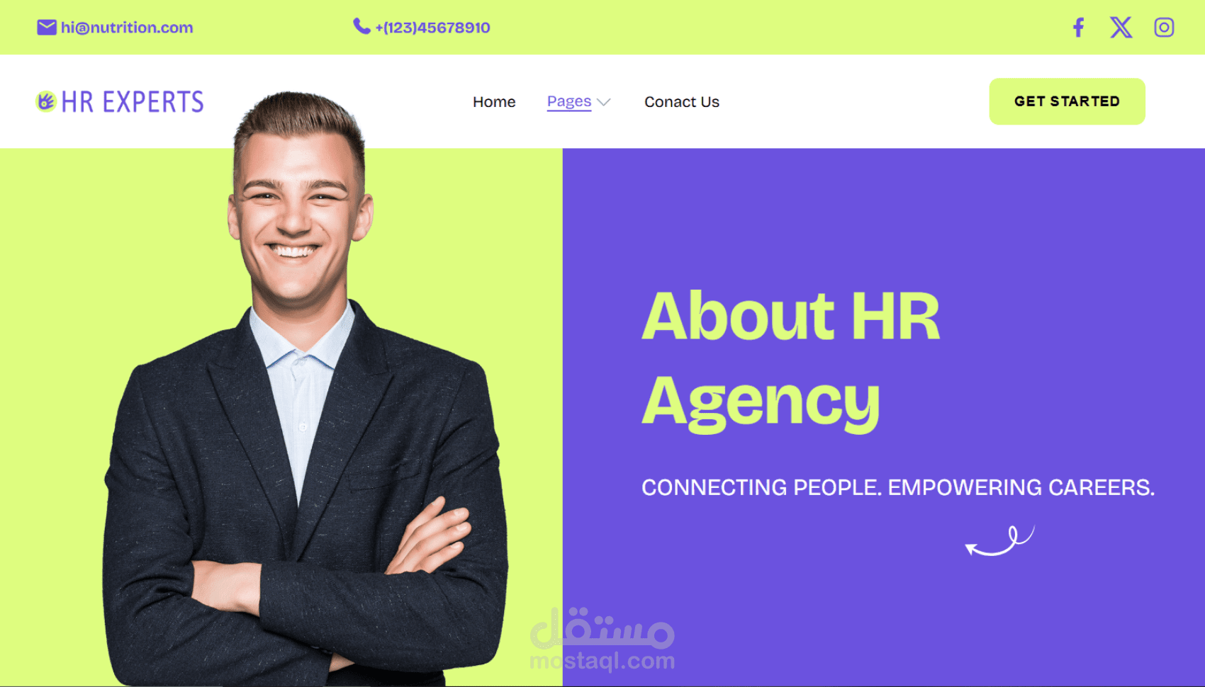 تصميم موقع شركه احترافي Front-end