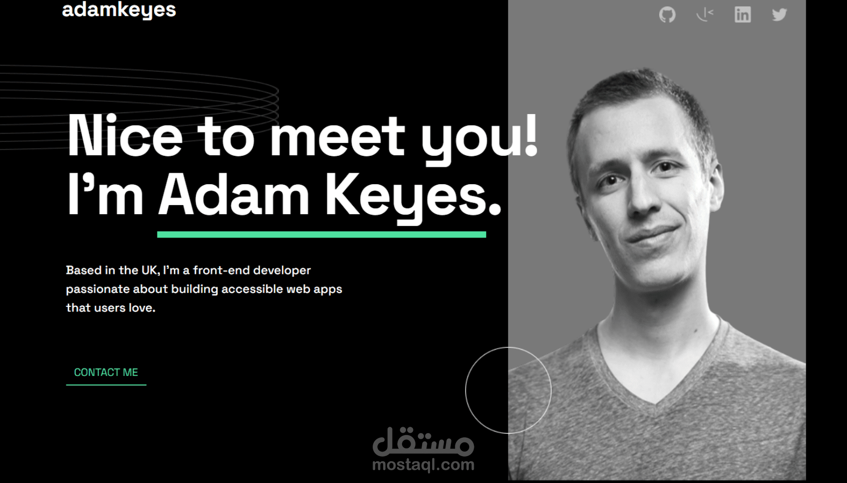 تصميم بورتفوليو Front-End