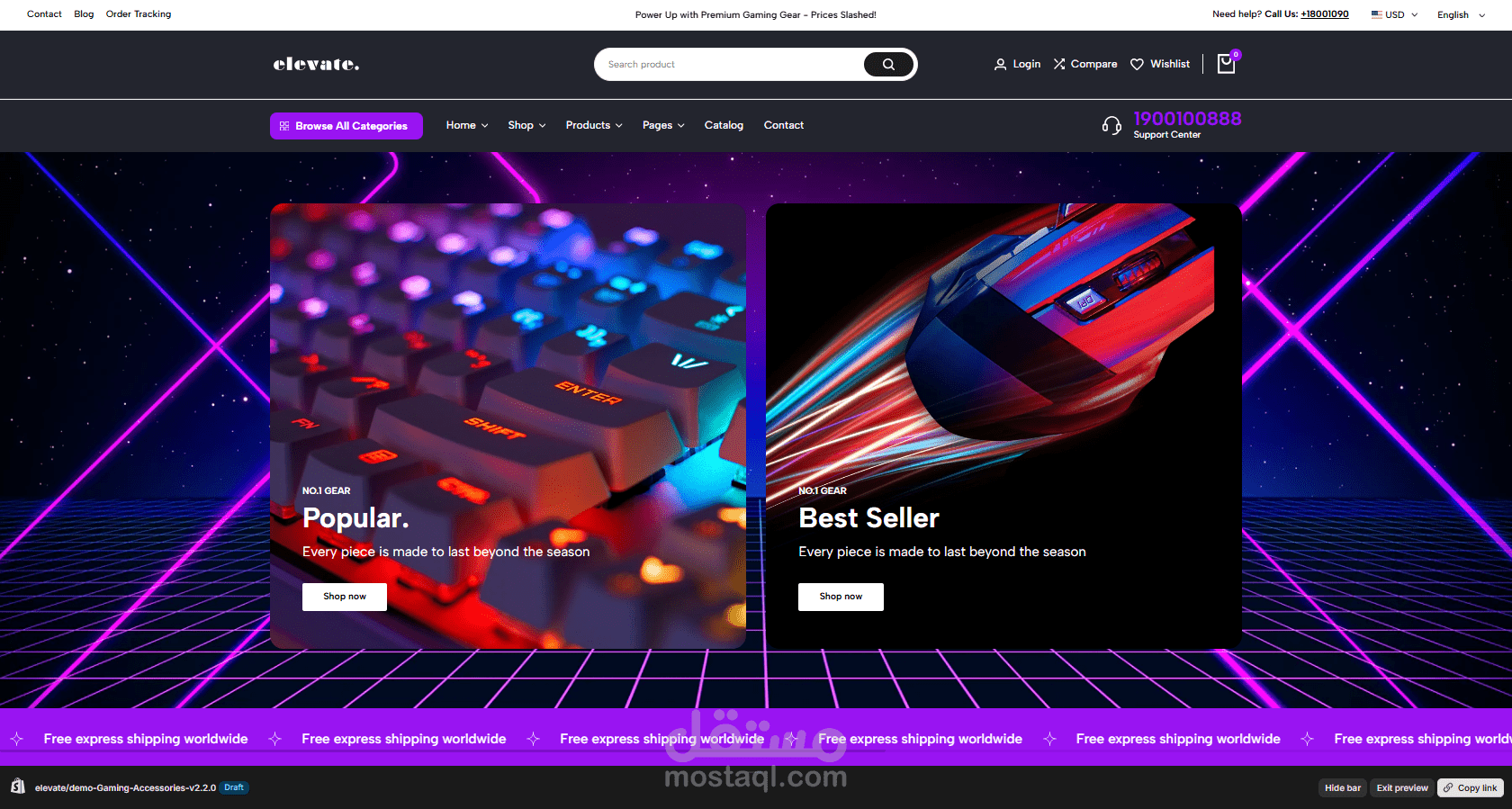 Elevate Theme by Ecomfidence: Demo Gaming Electronic Store