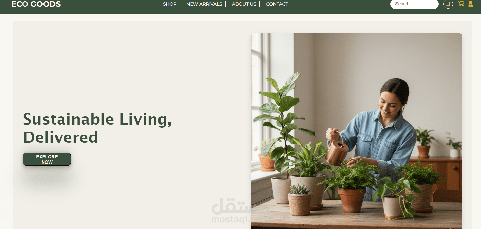 موقع لمتجر Eco Goods